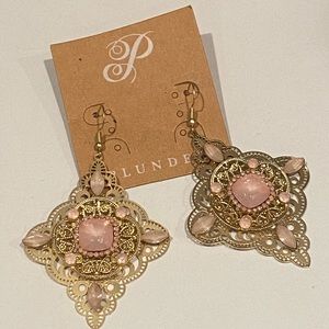 Plunder - Gold + Pink Earrings